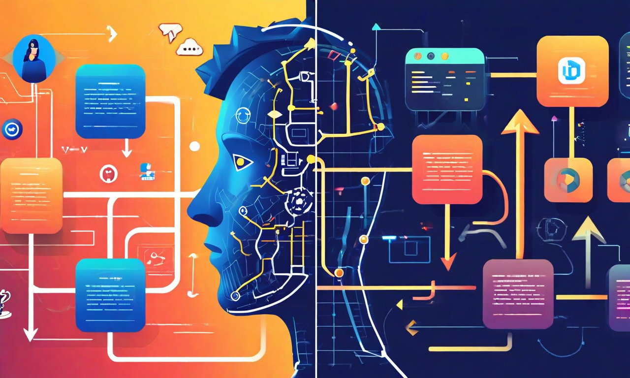 Googleの二重役割による利益相反構造を示す図。中央にGoogleを表す要素があり、左側にAIエージェント運営者としての役割と利益追求の矢印、右側にプラットフォーム運営者としての役割が表示されている。両者の間を交差する矢印が利益相反のメカニズムを表現し、周辺には消費者保護団体の懸念を示す要素が配置されている。