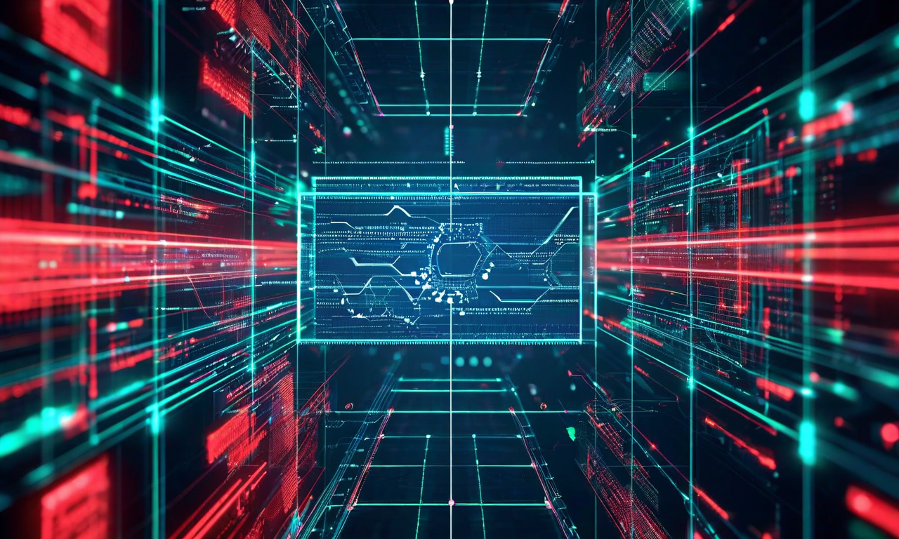 リスク緩和とガードレール設定の概念図。左側に3つのリスク要因（メトリック歪曲、外部性、短期最適化バイアス）が暗い要素として表現され、右側に対応するガードレール（検証メカニズム、多次元測定、長期インセンティブ）が保護バリアとして配置されている。ガードレールがリスク要因を積極的に抑制・中和する様子を、相互接続されたパスウェイと保護層で表現。