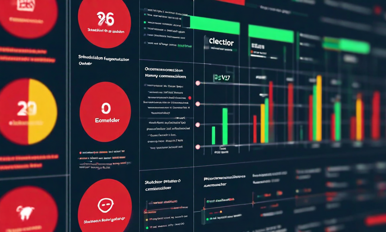 選挙運営における組織的準備態勢を示すチェックリスト可視化。政党、選挙管理委員会、メディア、市民団体の4つのステークホルダーグループが表示され、各グループは準備完了度インジケーター、進捗バー、準備レベルを示している。未完了は赤、進行中は黄色、完了は緑で色分けされており、チェックマーク、進捗サークル、ステークホルダー間の階層的な接続が含まれている。