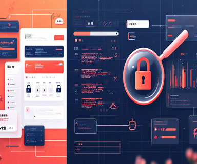 Split-screen digital illustration contrasting a legitimate government website interface on the left with a distorted fraudulent version on the right, connected by a magnifying glass examining URL variations in the center, using blue and red color coding to distinguish authentic from suspicious elements