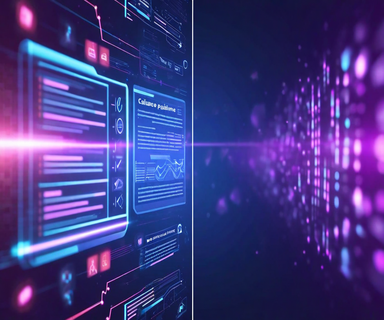 Split-screen image showing a paused digital video interface on the left connected to abstract legal and regulatory documents on the right, representing the intersection of AI video technology and compliance review