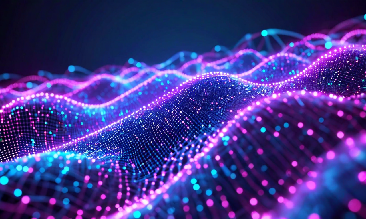 LLaDAに対するGCGスタイル攻撃の実験的検証を表現した抽象的なビジュアル。複数の並行するデノイジング軌跡を示し、攻撃の成功率を上昇する確率曲線で、必要な反復回数をカスケード状のステップで、敵対的摂動を神経ネットワークノード間の波紋状の歪みで表現。電気的な紫色と明るいシアンのアクセントを使用し、攻撃ベクトルの伝播を視覚化している。