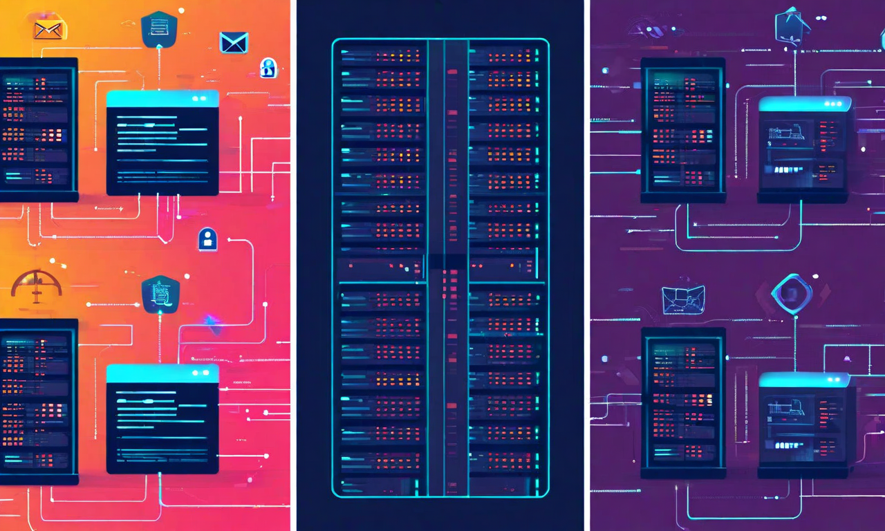 Gmailのスパムフィルタリング誤分類を招く4つのシナリオの並列図解。左から順に、新しいIPアドレスからの送信（警告インジケータ付き）、メールホスティング移行（サーバー間の接続問題）、送信者アドレスの変更（アイデンティティ不一致）、なりすまし攻撃（セキュリティ侵害表示）を視覚化。各シナリオは異なる色とアイコンで区別され、問題発生メカニズムが表現されている。