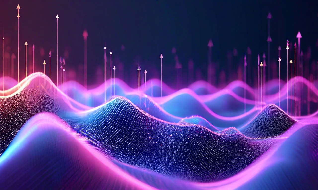 Gumbel-softmax緩和技術の概念図。左側に離散的なトークンサンプリングを表す鋭いピークを持つ分布、右側に連続的で微分可能な滑らかな曲線を表示。中央に温度パラメータを示すグラデーションスケールがあり、高温（鋭い）から低温（滑らか）への遷移を表現。青と紫のグラデーション効果で数学的な変換プロセスを視覚化。