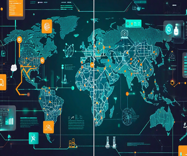 Split composition contrasting fast-paced software startup symbols on the left with deep technology elements like laboratory equipment and molecular structures on the right, connected by India's map outline, representing the regulatory shift in startup classification