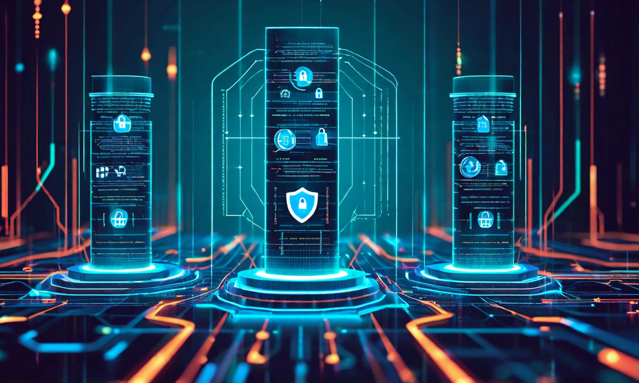 リスク・仮定・軽減戦略の関係性を示す図。プライバシー侵害、敵対的トレース操作、システム複雑性の3つの主要リスク要因が上部に配置され、それぞれが中層の仮定レイヤーを通じて、下部の軽減戦略へと流れ込む構造を表現。盾、ロック、相互接続されたノード、防御バリアなどの要素で、各リスクに対する対策の階層的な関係を視覚化。