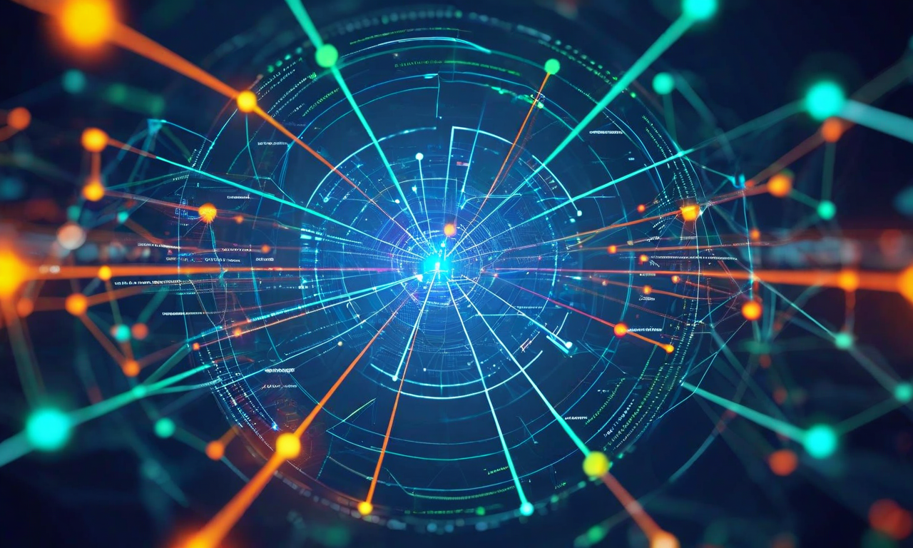 リスク要因と緩和戦略の関係を示す抽象的な図解。中央に3つの主要なリスク要因（選別メカニズムの誤判定、動的環境への適応性、エージェント間の信頼性低下）が円形ノードで表現され、それぞれが対応する緩和戦略へ流線で接続されている。防御メカニズムを示す幾何学的な層状構造と、因果関係を示す発光する接続線が含まれている。