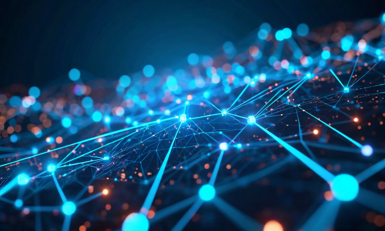 複数のエージェントノードが相互に接続され、ローカル予測誤差に基づいて品質を評価するプロセスを表現した抽象的な可視化。ノード間を流れるデータストリームと動的なフィードバックループが、リアルタイム評価と協力関係の形成を示している。