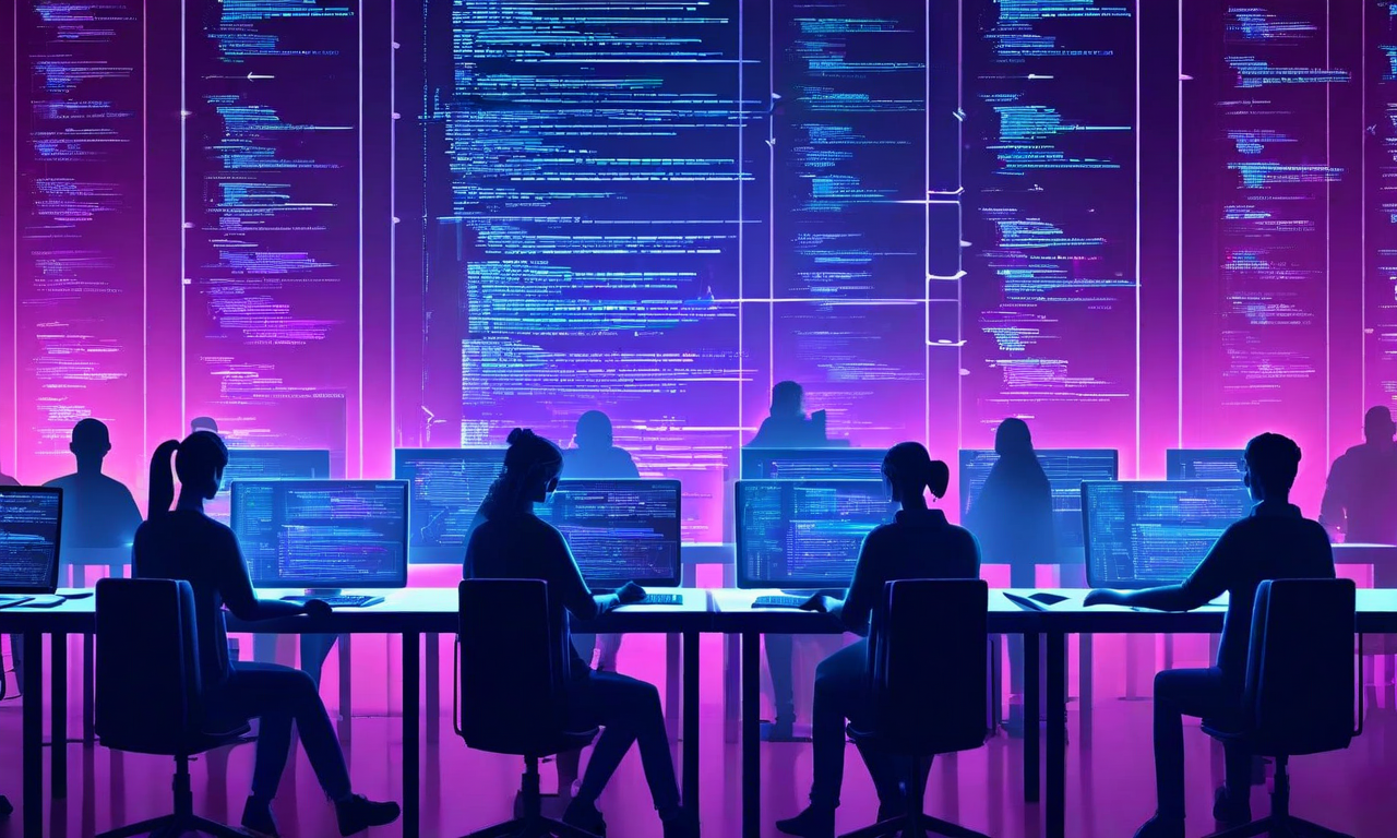 複数の開発者が独立した環境で同じ問題に取り組んでいる様子を表現した抽象的なビジュアル。各開発者は隔離されたスペースで作業しており、知識共有がなく、同じ課題の重複した解決が行われている状況を示している。