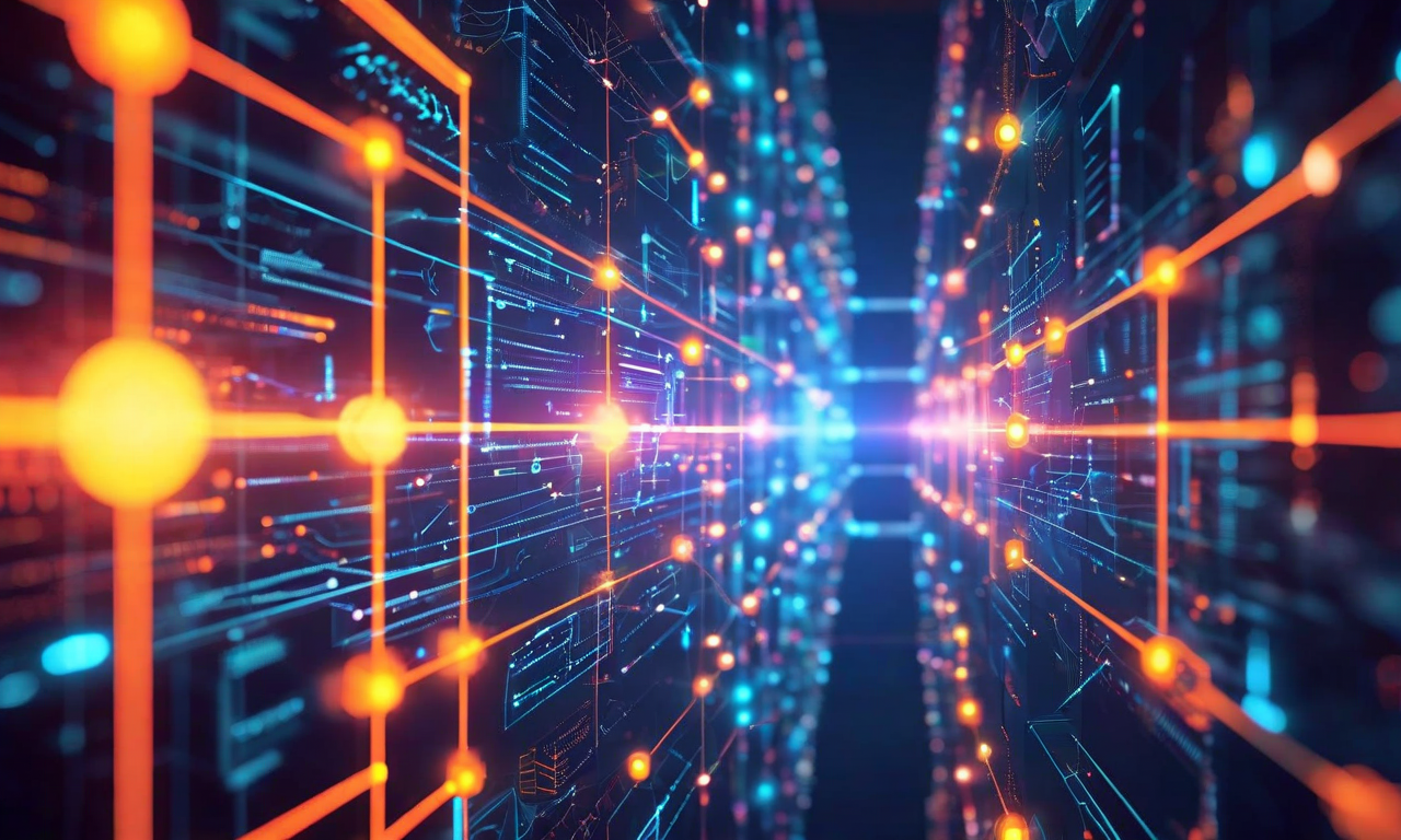 AI研究機関の将来像を示す図。透明性のある組織構造、明確なキャリアパス、研究者間の協働関係、知識移転ネットワーク、そして安定性と成長性を備えた環境が統合された組織アーキテクチャを視覚化したもの。