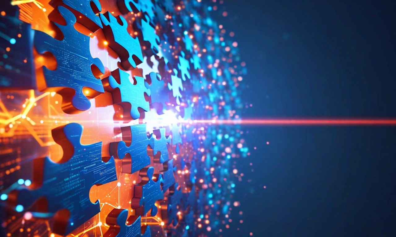 断片化された規制環境から統一的な連邦AI法制へ向かう流れを表現した抽象的なビジュアル。左側に散在する規制ブロックが描かれ、右側でそれらが統合され、中央に先制的に準備する組織が競争優位性を得ている様子を示している。光の流れと接続線が不可避的な進化を表現している。