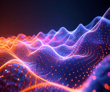 Abstract visualization of neural network activation spaces showing spectral phase transitions, with geometric patterns transitioning from structured crystalline forms to fluid waves, rendered in gradients from cool blues to warm oranges against a dark background