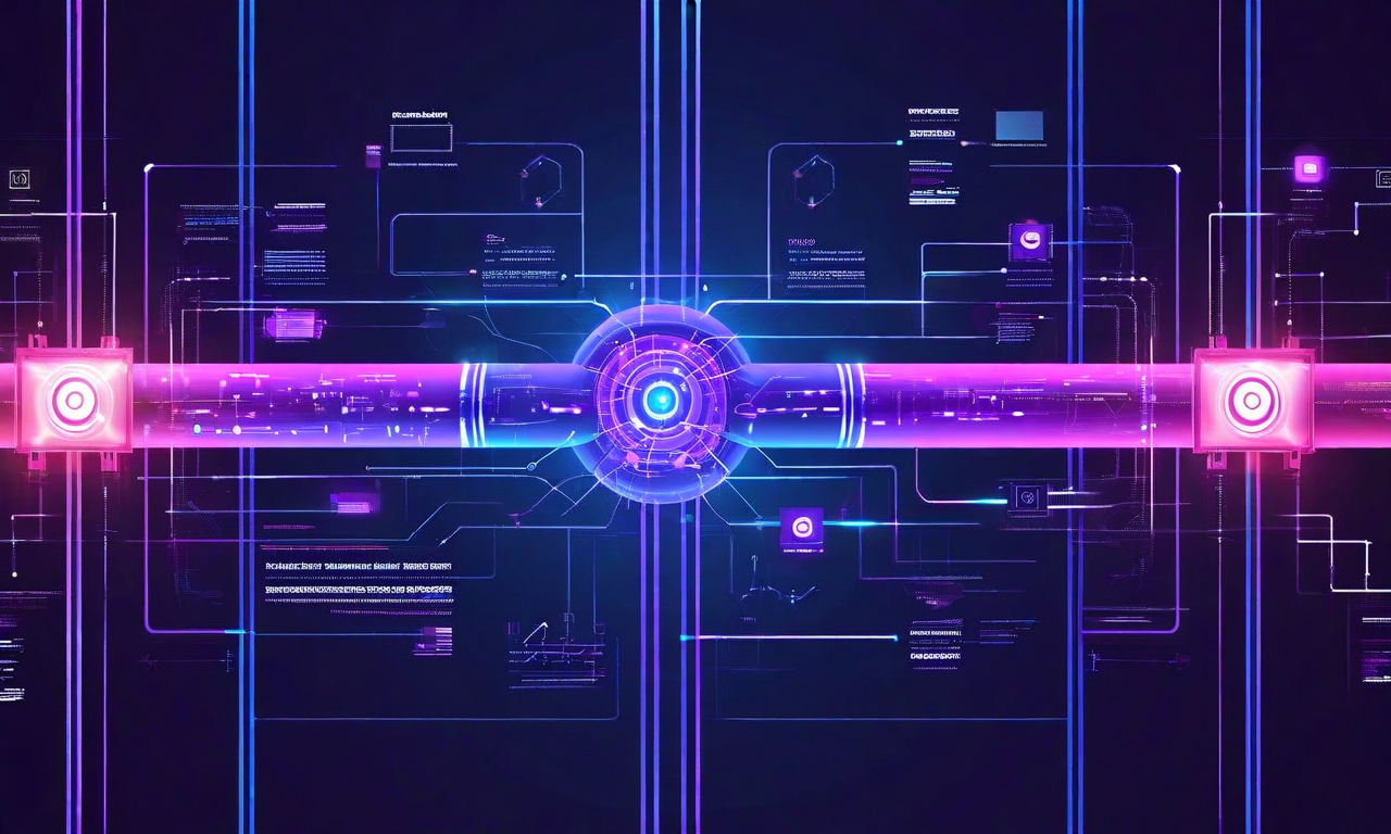 複数の源モデルから並行して流れ込むデータが、中央の重み付けメカニズムを通じてターゲットモデルに統合される技術的なパイプラインアーキテクチャの図。左側の3つの入力ストリームが発光ノードと接続パスで表現され、中央の重み付けシステムを経由して右側の統合されたターゲットモデルへ流れ込む様子を示している。