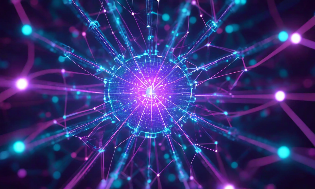 トランスフォーマーのアテンション機構を表現した抽象的なビジュアライゼーション。左側は複数のトークンノードが中央のノードから等しい太さと透明度の線で接続され、均一な事前分布を示している。右側は接続線の太さが異なり、最適化されたアテンション重みの分布を表現している。青紫色の発光ノードとニューラルネットワークインスパイアされた幾何学的デザイン。